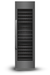 24" Three Zone Built-In Wine Refrigerator Column - Black Stainless Steel