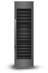24" Three Zone Built-In Wine Refrigerator Column - Black Stainless Steel