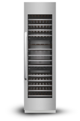 24" Three Zone Built-In Wine Refrigerator Column - Stainless Steel