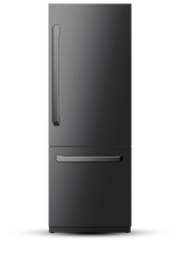 30" Built-In Refrigerator and Freezer With Ice-Maker and Water Dispenser - Black Stainless Steel