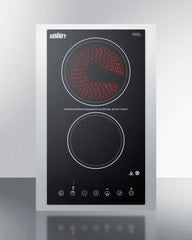 Accucold 15" Wide 230V 2-Burner Radiant Cooktop