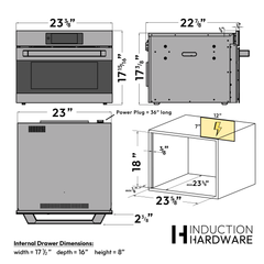 24" Smart Drawer Microwave in Black Stainless Steel
