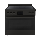 36″ Professional Induction Range – Black Stainless