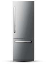30" Built-In Refrigerator and Freezer With Ice-Maker and Water Dispenser - Stainless Steel