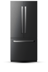 36" French Door Built-In Refrigerator with Freezer, Ice-Maker and Water Dispenser - Black Stainless Steel