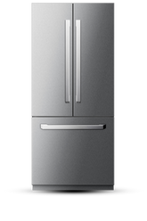 36" French Door Built-In Refrigerator with Freezer, Ice-Maker and Water Dispenser - Stainless Steel