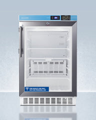 Accucold 20" Wide Built-In Pharmacy All-Refrigerator with External High/Low Temperature Readout, ADA Compliant