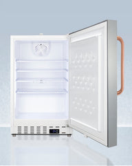 Accucold 21" Wide Built-In Healthcare All-Refrigerator in Stainless Steel Door, Lock, and Copper Handle