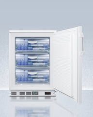 Accucold 24" Wide Built-In All-Freezer in White Factory-installed Lock