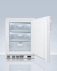 Accucold 24" Wide Built-In All-Freezer in White Factory-installed Lock
