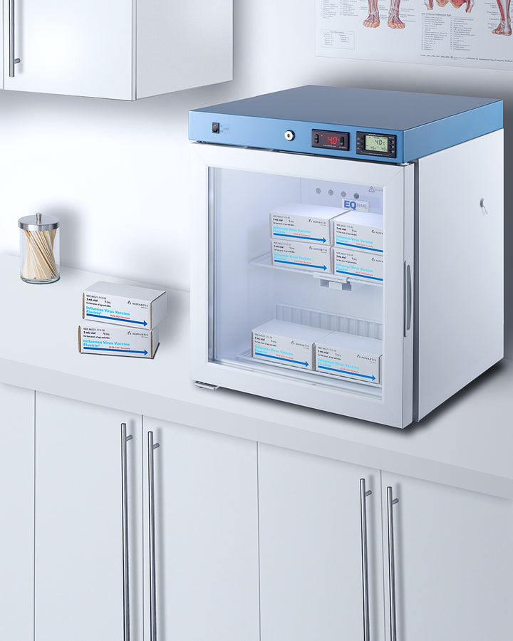 Accucold 19" Left Hand Design Wide Compact Healthcare Refrigerator, High/Low temperature alarm, CARB Compliant