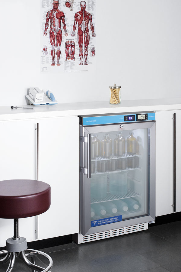 Accucold 20" Wide Built-In Pharmacy All-Refrigerator with External High/Low Temperature Readout, ADA Compliant
