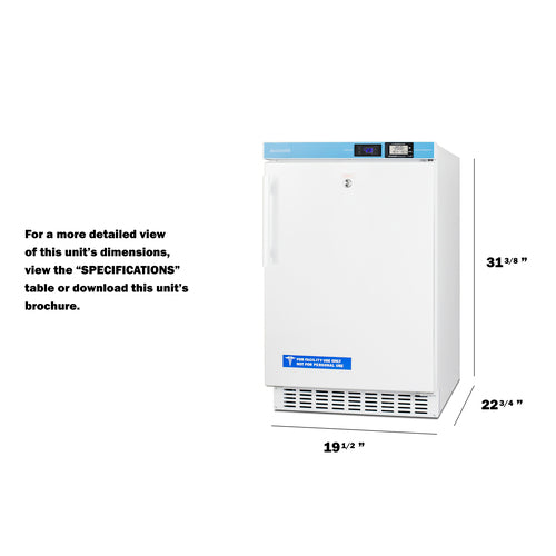Accucold 20" Wide Built-In Pharmacy All-Freezer