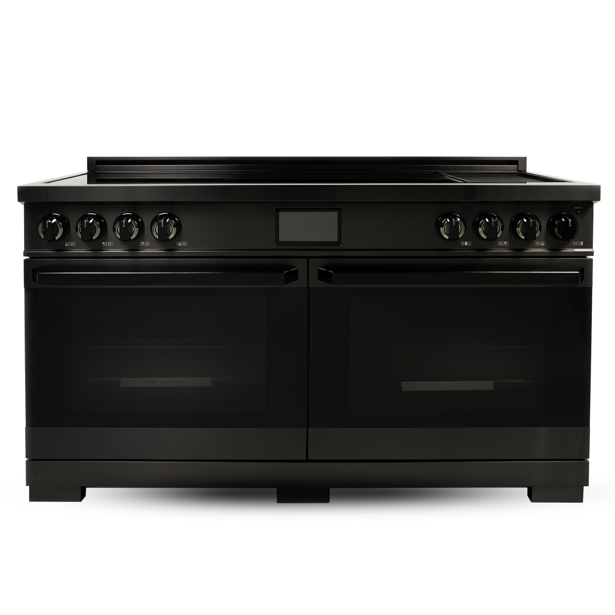 60″ Induction Range with Built-in Professional Griddle – Black Stainless Steel