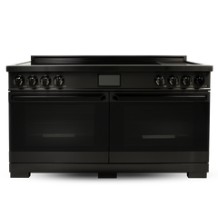 60″ Induction Range with Built-in Professional Griddle – Black Stainless Steel