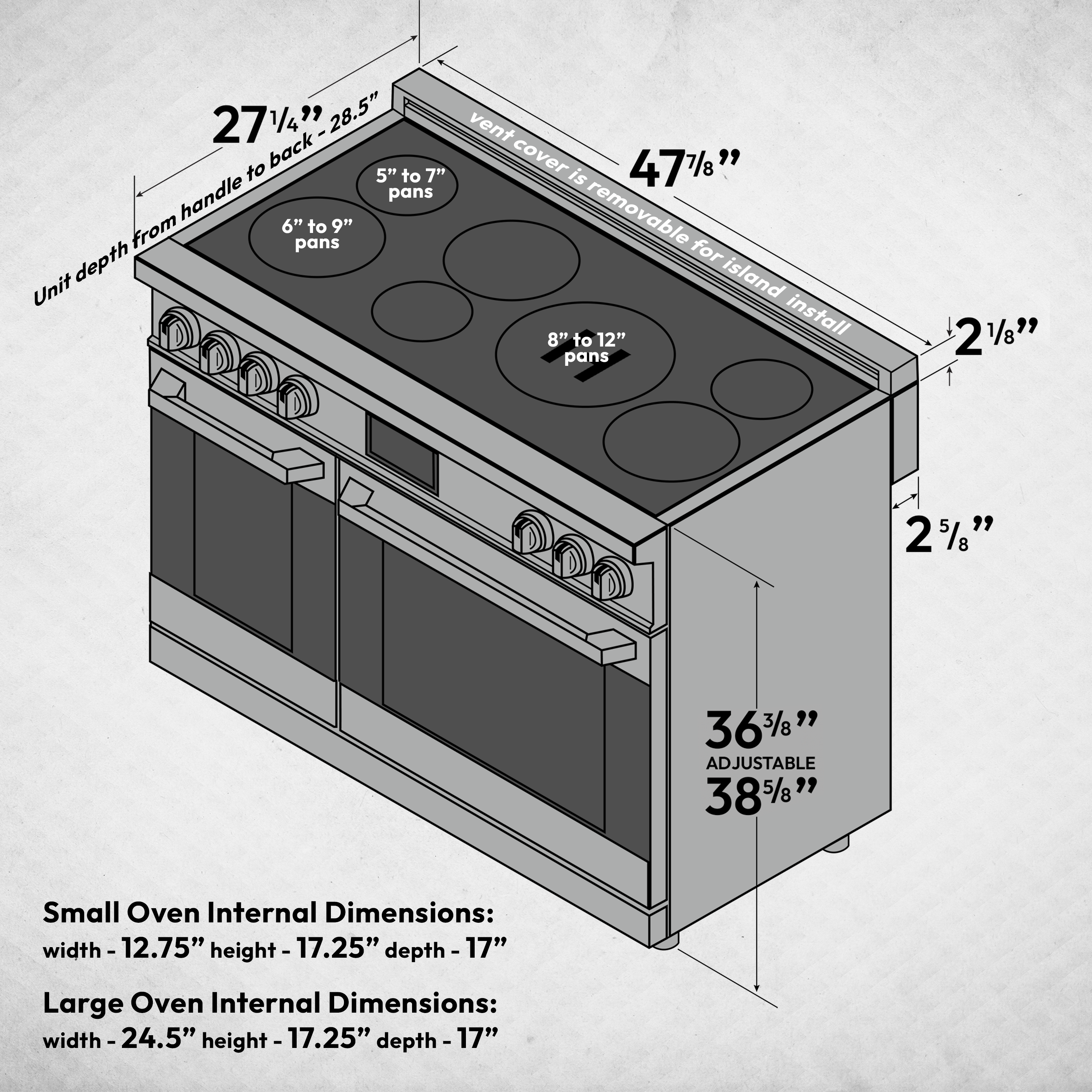 48″ Professional Induction Range – ORION Edition