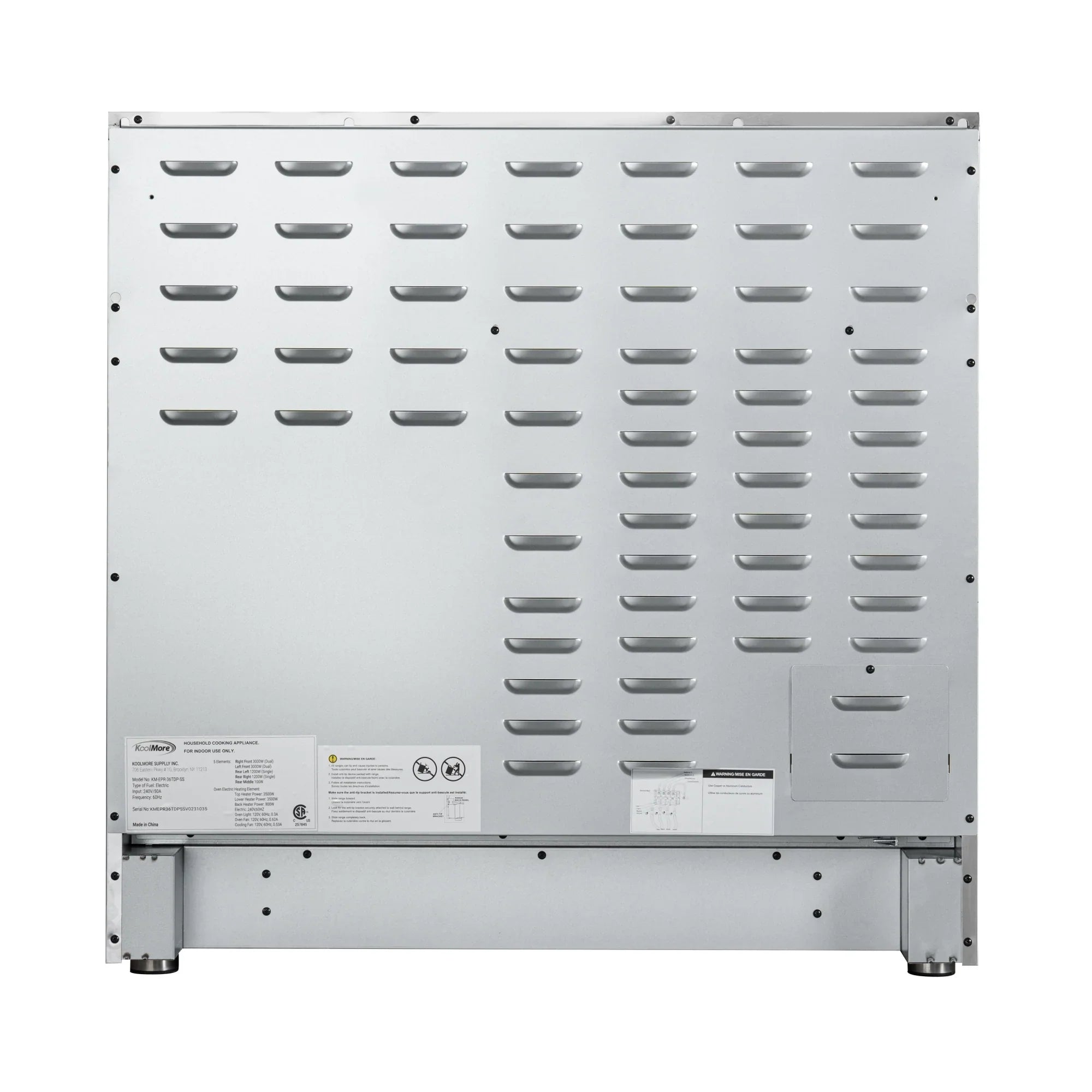 36 in. Electric Professional Range with Tilt Panel and Digital controls, Self-Cleaning, 16300W of Power, 240V in Stainless-Steel
