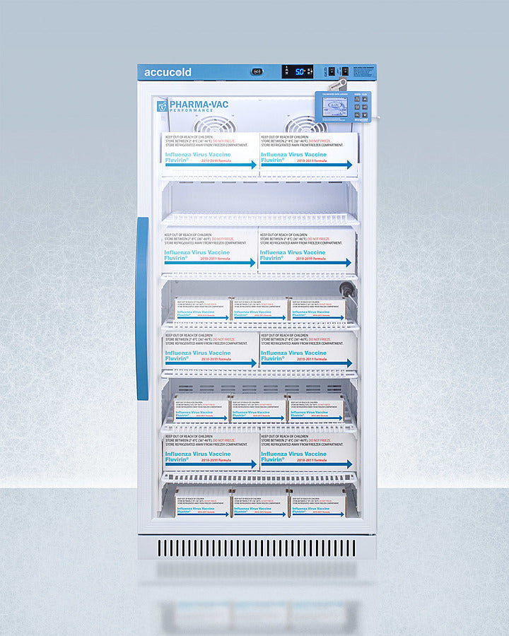Accucold 23" Wide 8 Cu.Ft. Upright Vaccine Refrigerator Glass Door