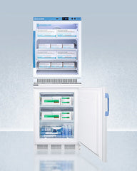 Accucold 24" Wide All-Refrigerator & All-Freezer Combination White