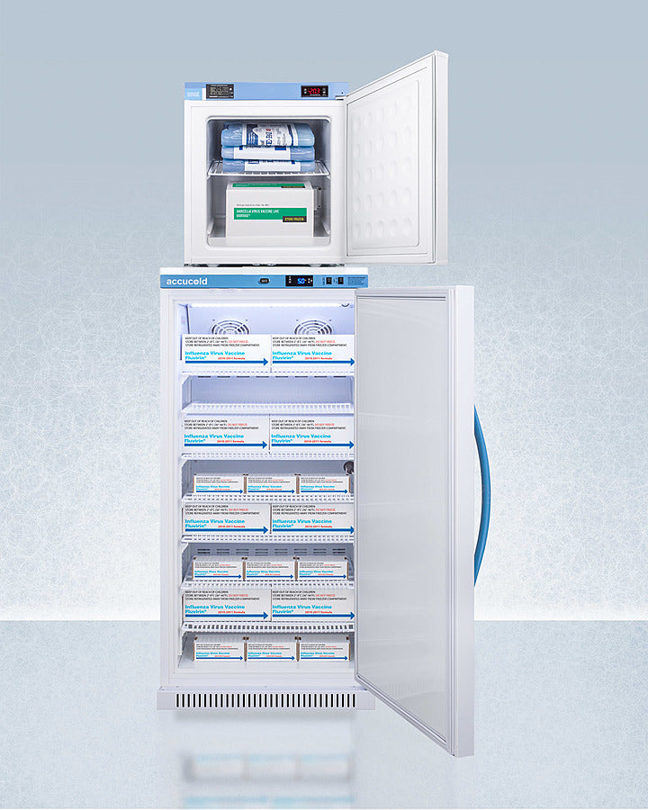Accucold 24" Wide All-Refrigerator/ All-Freezer Combination White