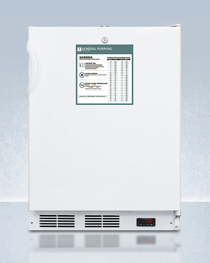 Accucold 24" Wide Built-In All-Freezer, ADA Compliant