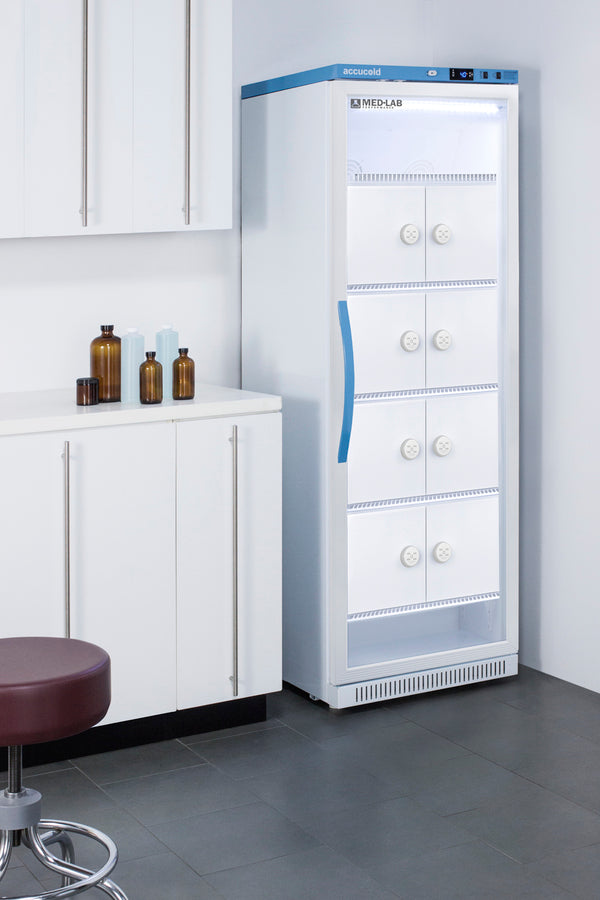 Accucold 15 Cu.Ft. Upright Laboratory Refrigerator with Interior Lockers