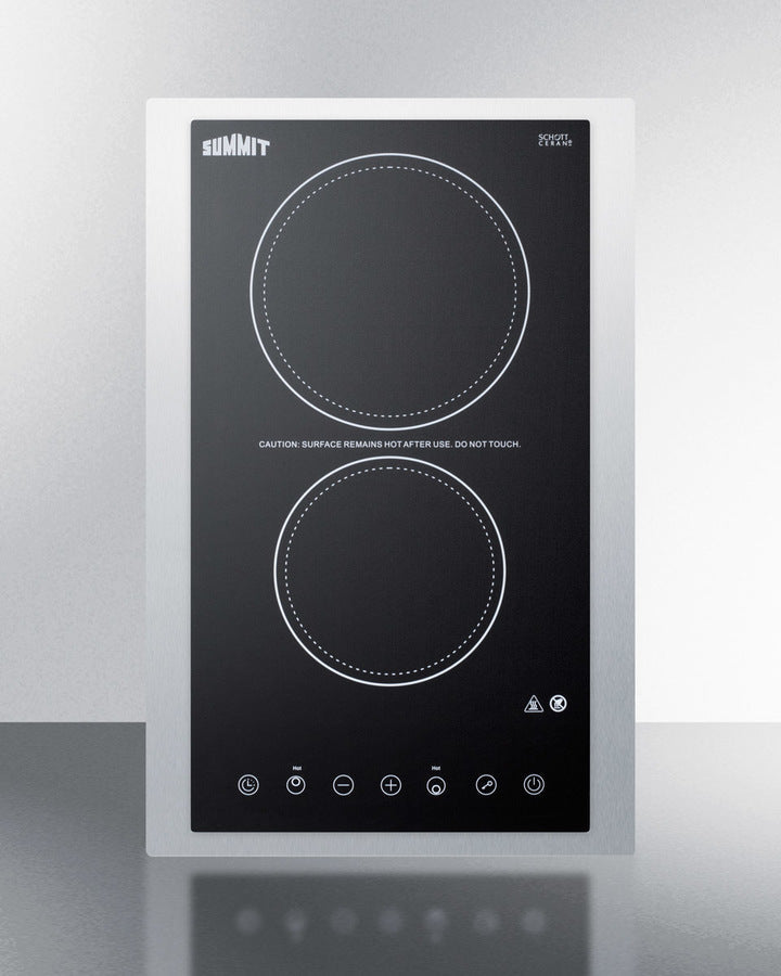 Accucold 15" Wide 230V 2-Burner Radiant Cooktop