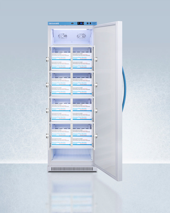 Accucold 23" Wide Upright Pharmacy And Vaccine White Refrigerator