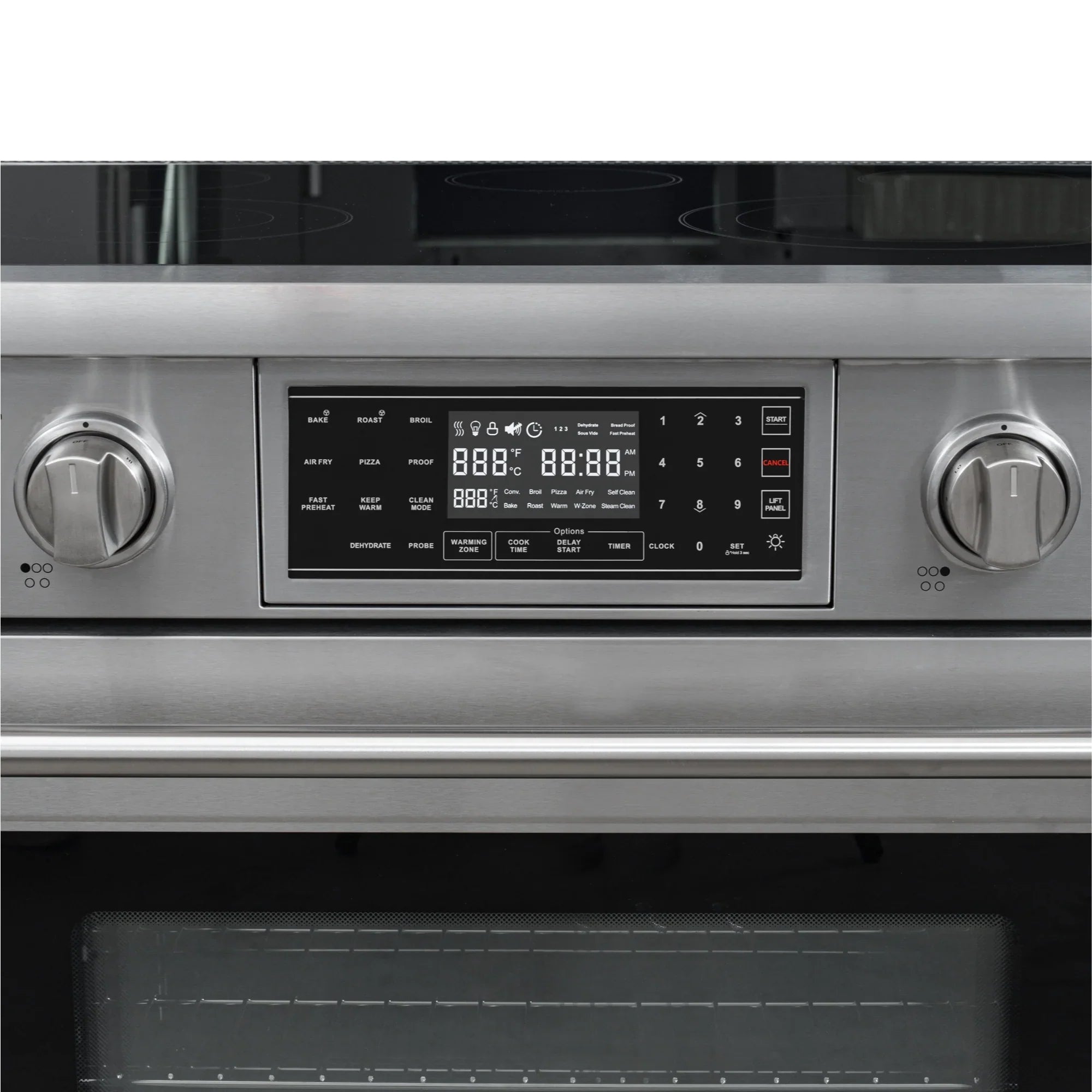 36 in. Electric Professional Range with Tilt Panel and Digital controls, Self-Cleaning, 16300W of Power, 240V in Stainless-Steel