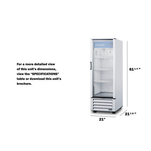 Accucold 21" Wide Pharmacy Refrigerator
