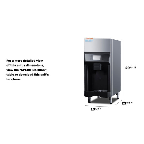 Accucold 14" 220 lb. Ice + Water Dispenser