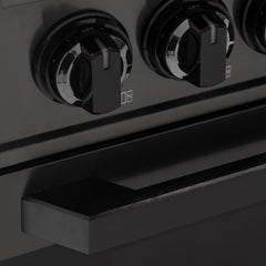 30″ Professional Induction Range – Black Stainless