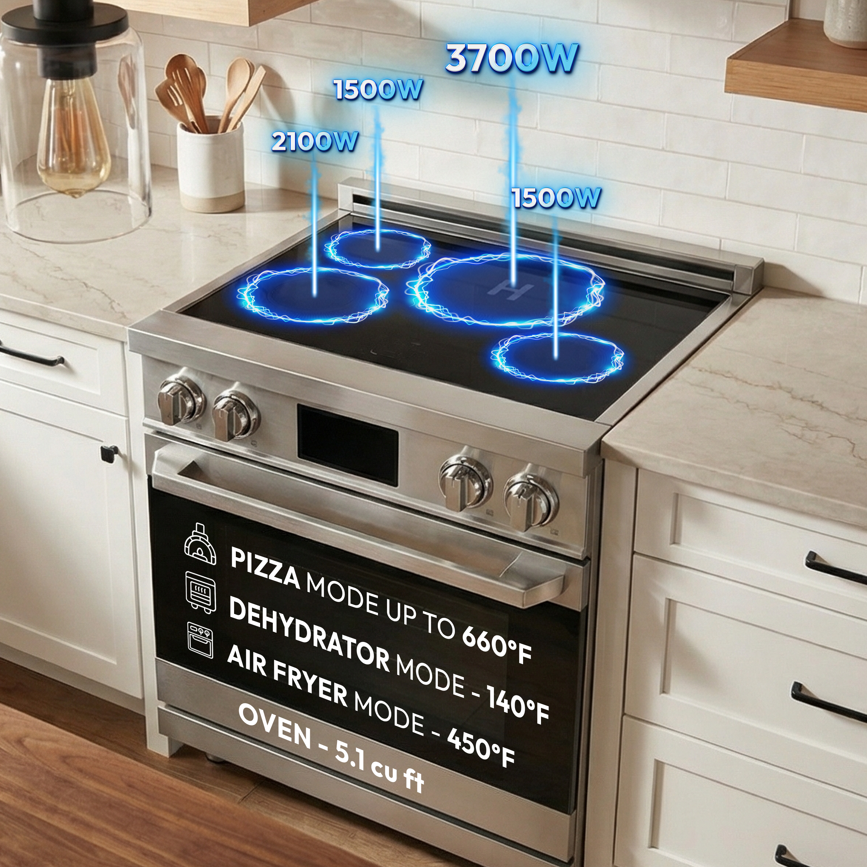30″ Professional Induction Range – VEGA Edition