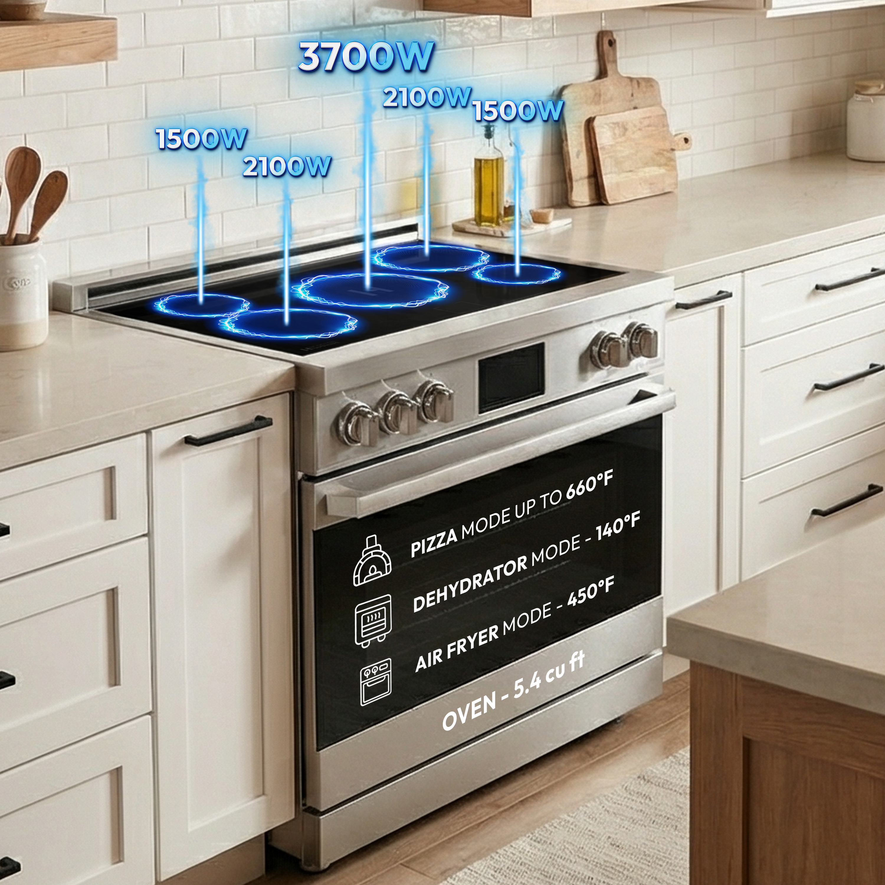 36″ Professional Induction Range – VEGA Edition