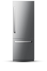 30" Built-In Refrigerator and Freezer With Ice-Maker and Water Dispenser - Stainless Steel