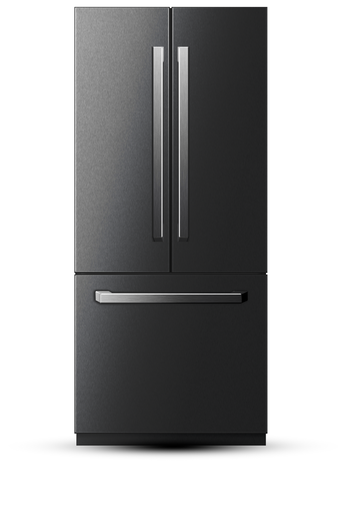 36" French Door Built-In Refrigerator with Freezer, Ice-Maker and Water Dispenser - Black Stainless Steel