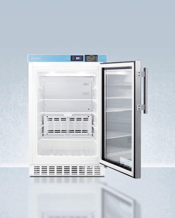 Accucold 20" Wide Built-In Pharmacy All-Refrigerator with External High/Low Temperature Readout, ADA Compliant