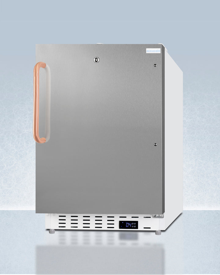 Accucold 21" Wide Built-In Healthcare All-Refrigerator in Stainless Steel Door, Lock, and Copper Handle