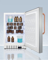 Accucold 21" Wide Built-In Healthcare All-Refrigerator in Stainless Steel Door, Lock, and Copper Handle