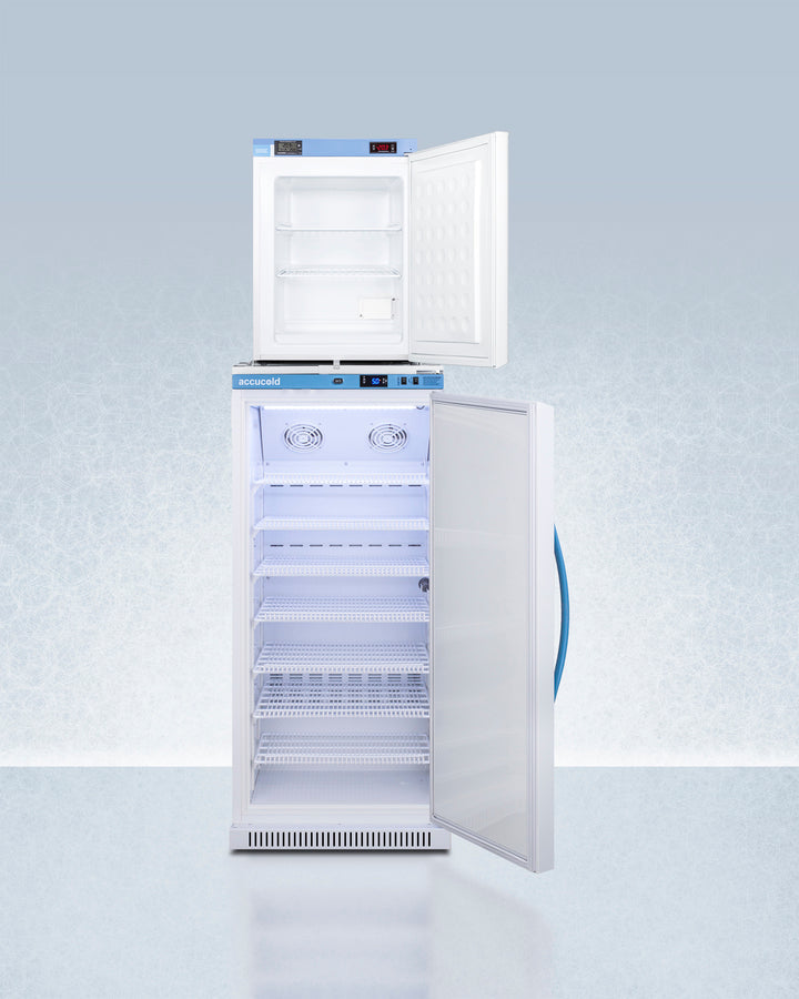 Accucold 24" Wide All-Refrigerator/All-Freezer Combination White