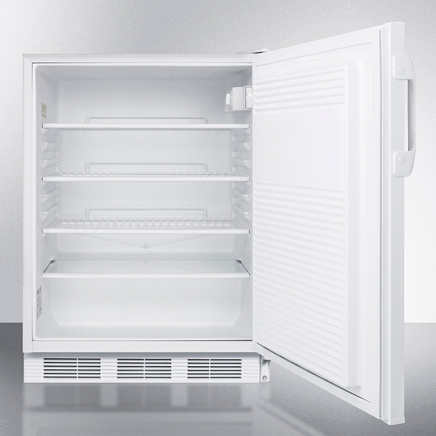 Accucold 24" White Wide All-Refrigerator, Auto Defrost Operation, ADA Compliant